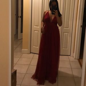 Pleated Tulle formal dress